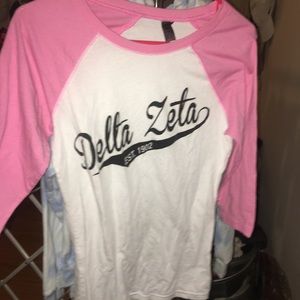 delta zeta baseball tee